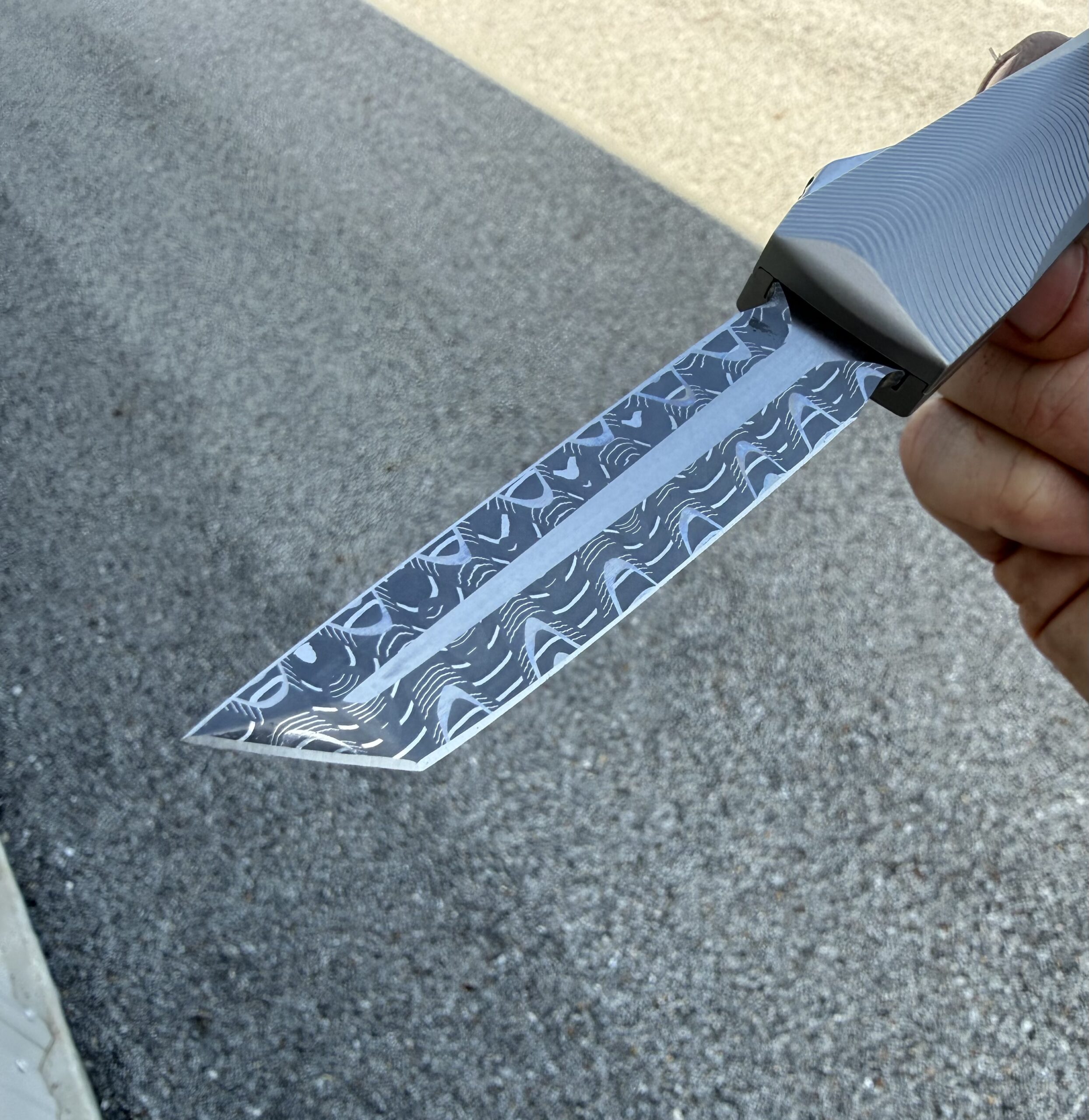 0331 Pulsar Natural/Stainless Mike Norris Sidewinder Double Edge Tanto