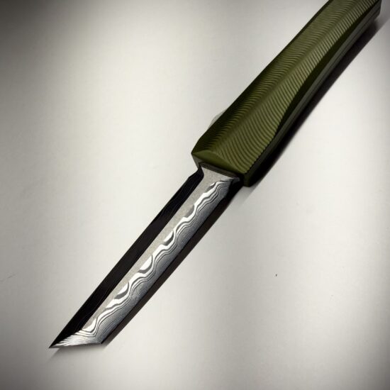 Alternative view of 0331 Pulsar OD Green/Stainless Baker Forge Zeus Double Edge Tanto