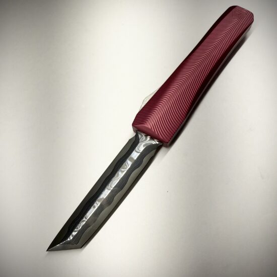 Alternative view of 0331 Pulsar Garnet/Stainless Futuron Forge Rhombic Double Edge Tanto