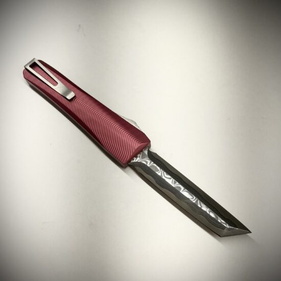 0331 Pulsar Garnet/Stainless Futuron Forge Rhombic Double Edge Tanto - Image 3